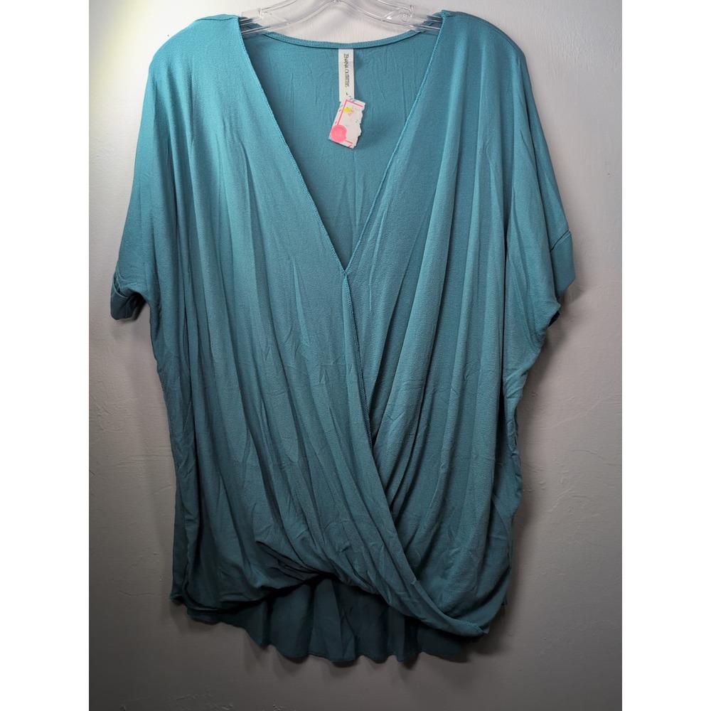 Zenana‎ Outfitters Top Large Blue Blouse NWT